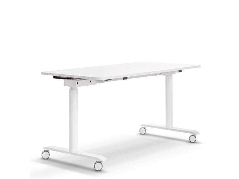 Rolltisch höhenverstellbarer Schreibtisch weiss Arbeitstisch mit Rollen Tischtafel Schrebitafel  Sedus se:lab
höhenverstellbar