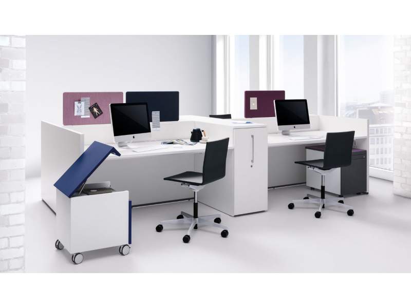 Schreibtisch Bürocaddy Büroorganisation Schreibtische modern Büromöbel, werner works, basic C Arbeitsplätze