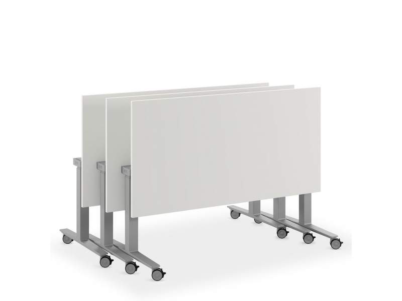 Klapptisch weiss Klapptische mit Rollen Rolltisch klappbar Büro König + Neurath TALO.YOU Staffeltisch