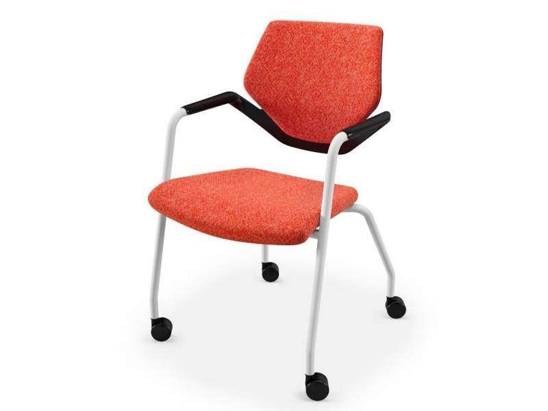 Besucherstuhl rot Besucherstühle auf Rollen Konferenzstuhl Büro Konferenzstühle König + Neurath K + N NOOK