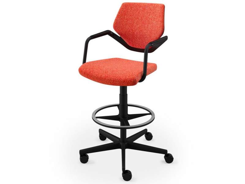 Counterstuhl rot Counterstühle auf Rollen König + Neurath K + N NOOK