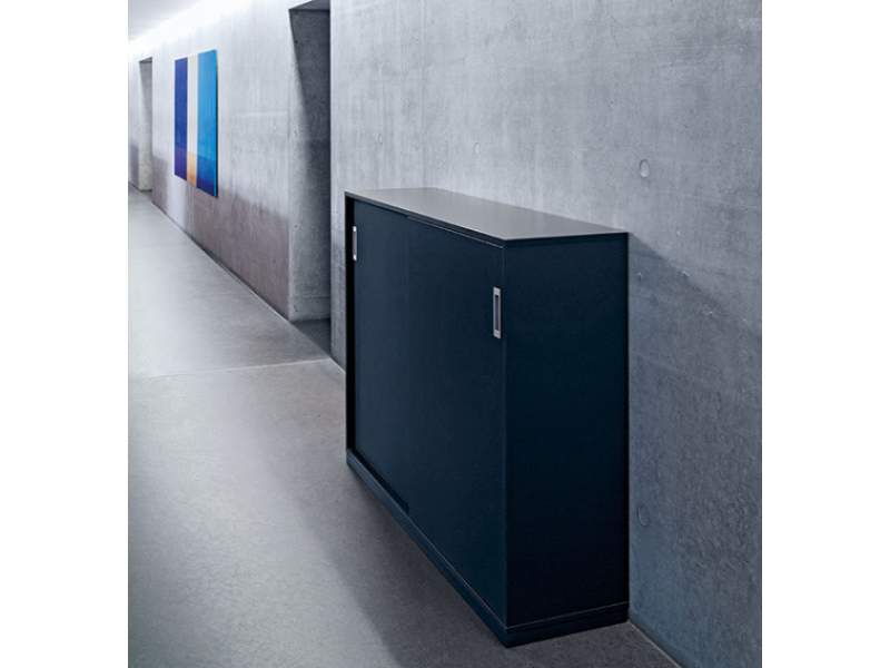 Schiebetürenschrank, Sideboard Büro, Holz, Echo, Standard