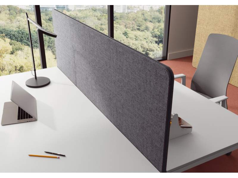 Schreibtisch Sichtschutz Büro Tischtrennwand Schreibtischaufsatz Palmberg Akustik Tischpanel Maxipanel