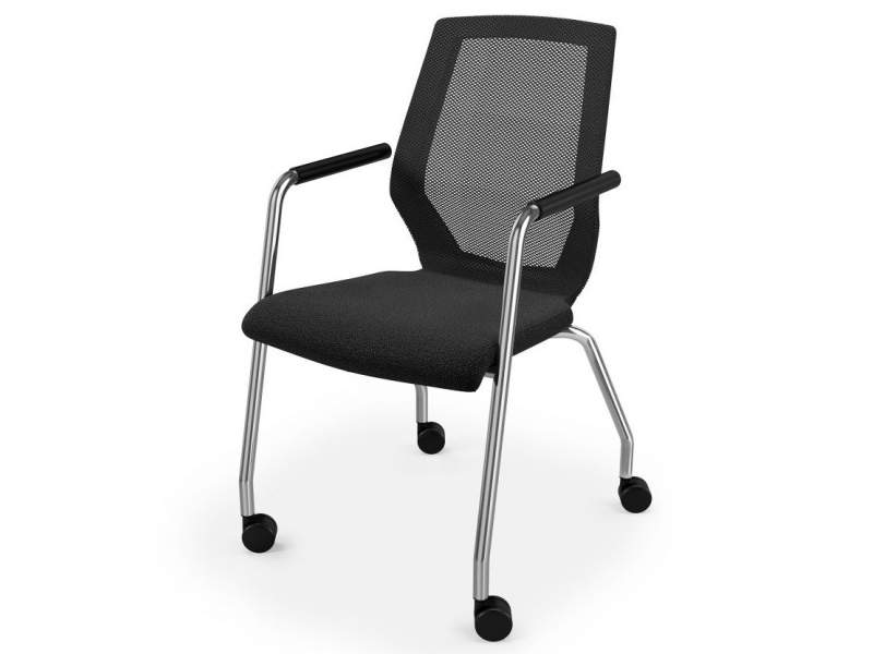 Besucherstühle mit Rollen Stuhl Netzgewebe König + Neurath JET.II Besucherstuhl