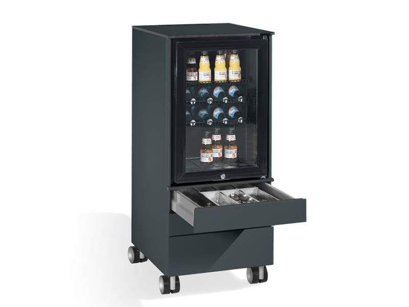 Kühlschrankcaddy schwarz C+P Möbelsysteme Kühlschrankcaddies