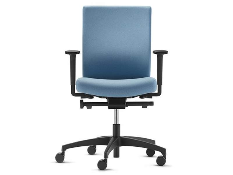 Bürostuhl blau Bürodrehstuhl moderne Bürostühle mit Armlehnen Dauphin @Just evo