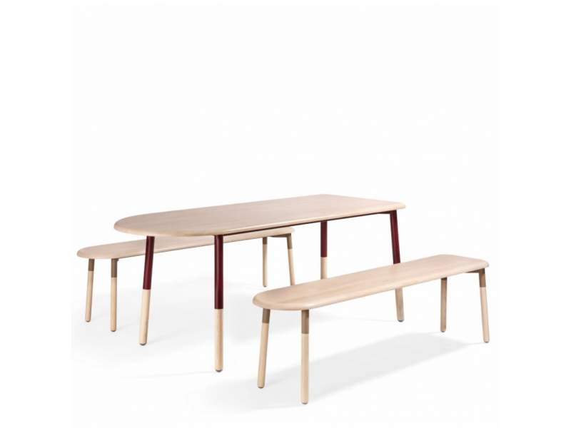 Kantinen Tisch Holz Bank Materia Picnic Möbelserie