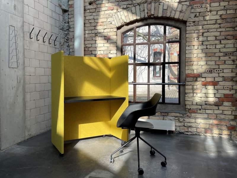 akustisch wirksame Workstation mobile Trewnnwände Identi acustica