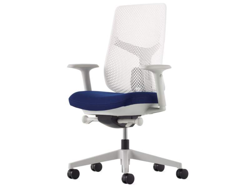 Bürostuhl blau weiss Bürostühle Netzgewebe Herman Miller Verus Bürodrehstuhl