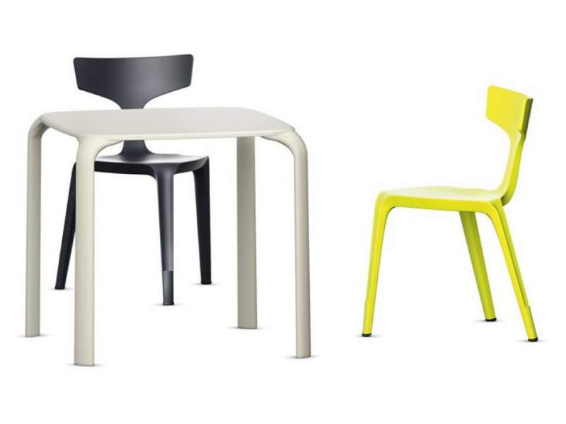 Outdoor-tauglicher Kunststofftisch Kantinen Tisch VS Drop