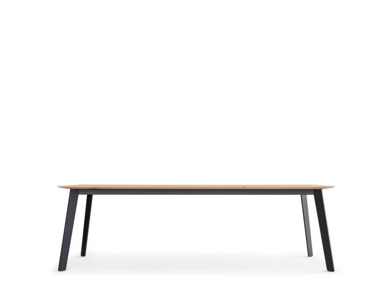 Konferenztisch Holz Konferenztisch Stahl Massivholztisch Girsberger Linar
rechteckige Tischplatte
