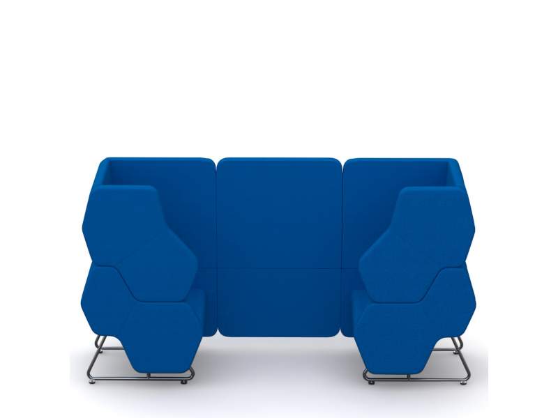 Lounge Sitzmöbel blau Lounge Elemente Akustik Trennwäde Sofa Nowy Styl Hexa Wall