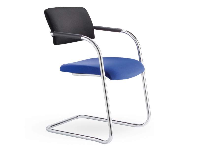 Besucherstuhl blau Freischwinger Besucherstühle Konferenzstühle Cafeteria Stühle Nowy Styl Match