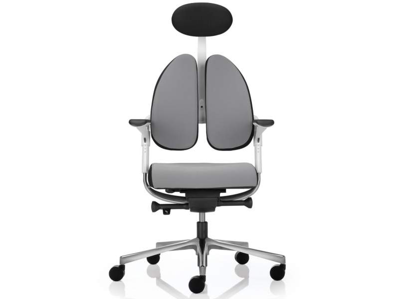 Bürostuhl mit Kopfstütze Bürodrehstuhl grau Drehstühle ergonomisch Nowy Styl xenium duo-back