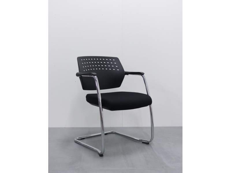 Besucherstuhl schwarz Kunststoff Besucherstühle Büro Freischwinger BWW Büro Weber 4422