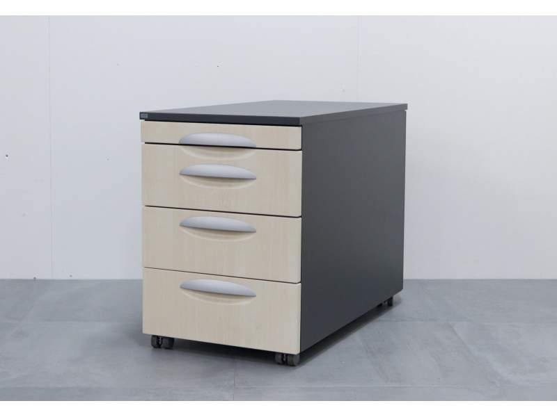 Container fahrbar Rollcontainer BWW Büro Weber LUNA Holzkorpus 9666/80