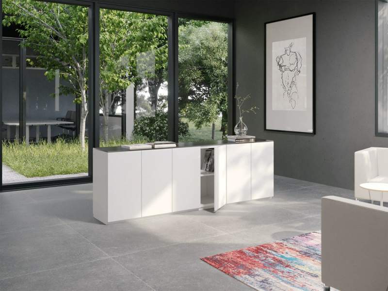Sideboard Büro Büroschrank weiss Schrank Neuderfler AER Stauraum