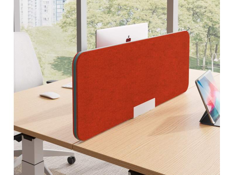 Tischtrennwand rot Tischtrennwände Schreibtisch Sichtschutz Schreibtischaufsatz Palmberg Multipanel