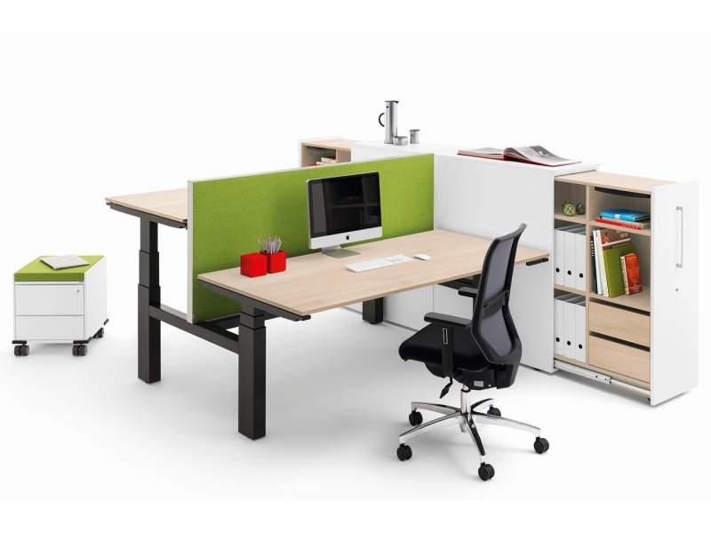 Duo-Schreibtisch WINI WINEA ECO für ergonomische Doppelarbeitsplätze