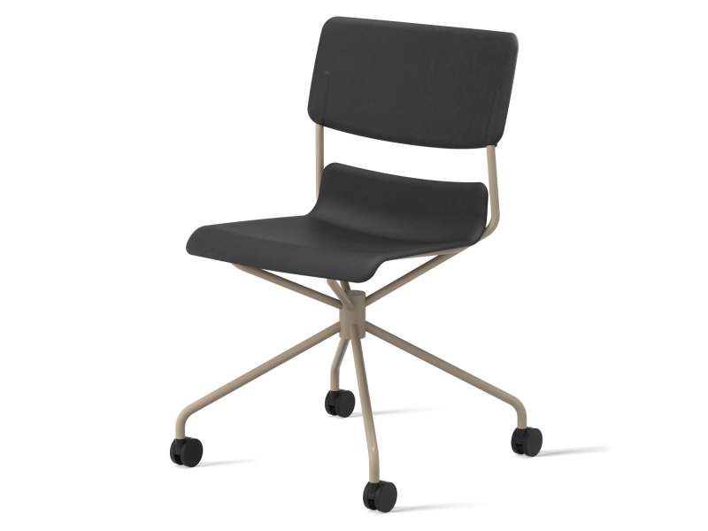 Konferenzstuhl schwarz Konferenzstühle auf Rollen Skandiform D2