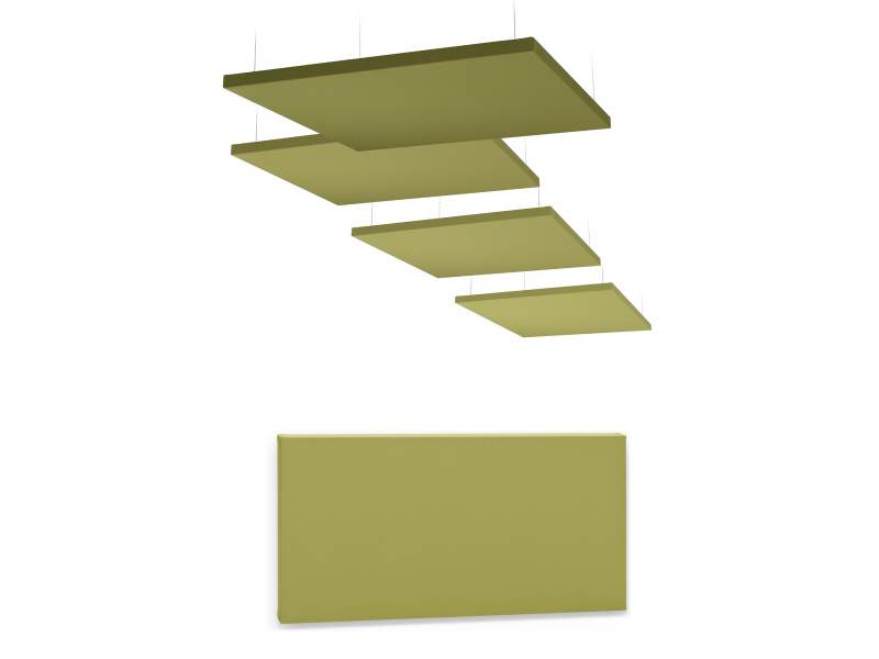 Akustikelemente grün Schallabsorber Akustik Wand- und Deckenabsorber B11 WING SQUARE