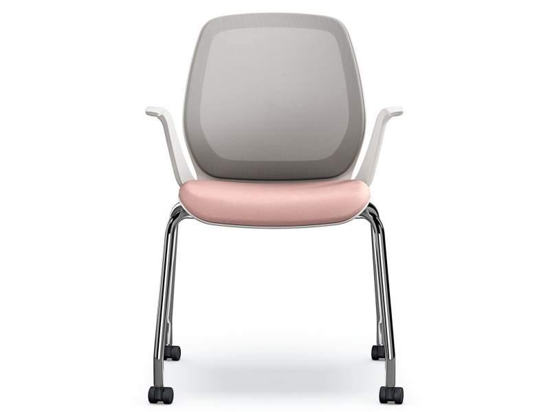 Besucherstühle mit Rollen rosa Konferenzstuhl flexible Konferenzstuhl se:flex Besucherstuhl