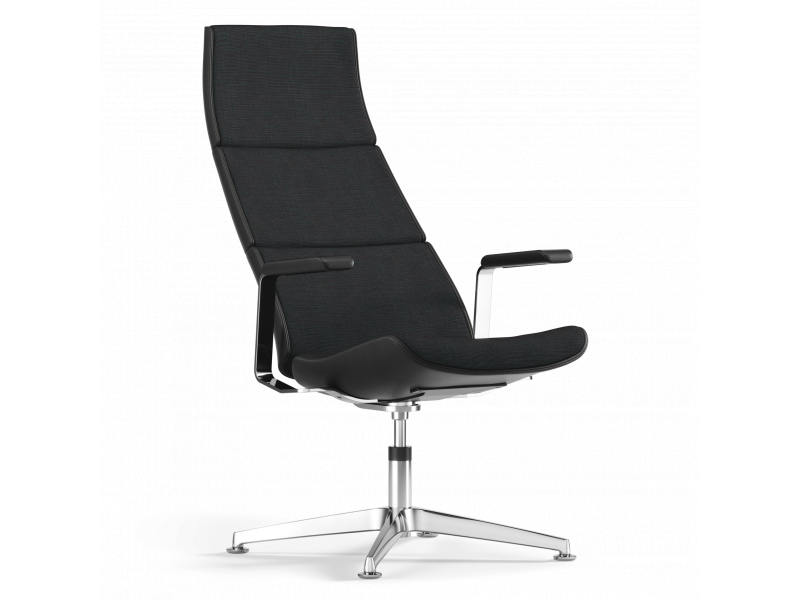 Lounge Sessel Leder schwarz Bürosessel, MARTINSTOLL, Collection S
