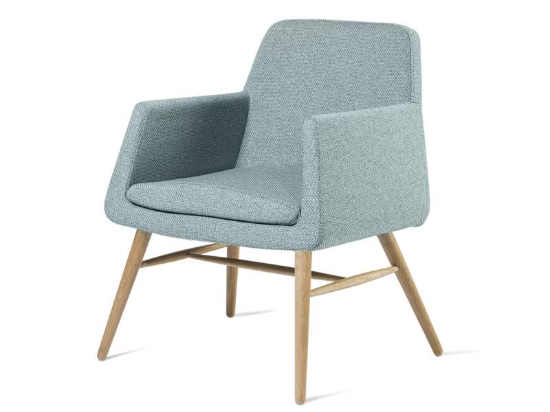 Loungesessel Holz Sessel Lounge blau Skandiform Jeffersson