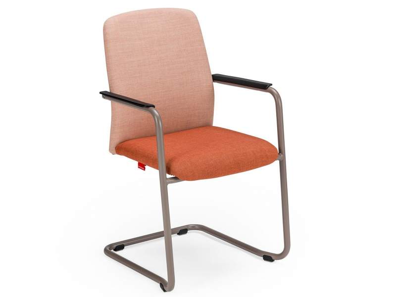 Besucherstuhl orange Freischwinger Besucherstühle Büro Konferenzstühle Haworth Intermezzo