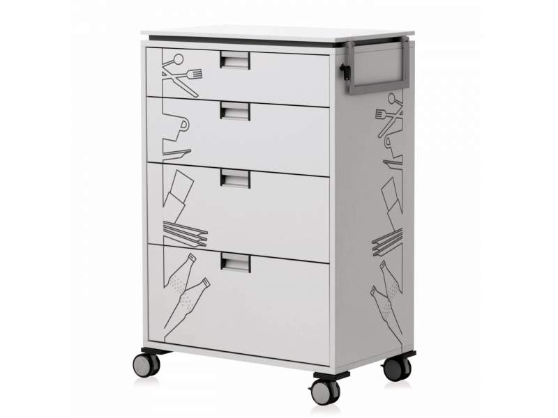 Rollcontainer Büro Design Bürocontainer abschließbar, Steelcase, Catering Moby