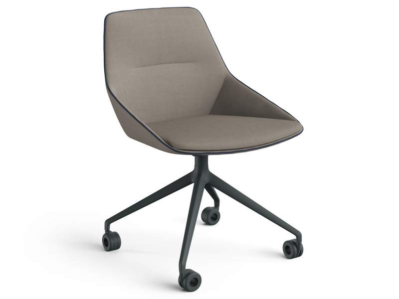 Konferenzstuhl grau Konferenzstühle mit Rollen Büro bequem Brunner ray soft