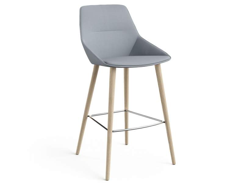 Barstuhl grau Barhocker Holz Brunner ray soft bar
