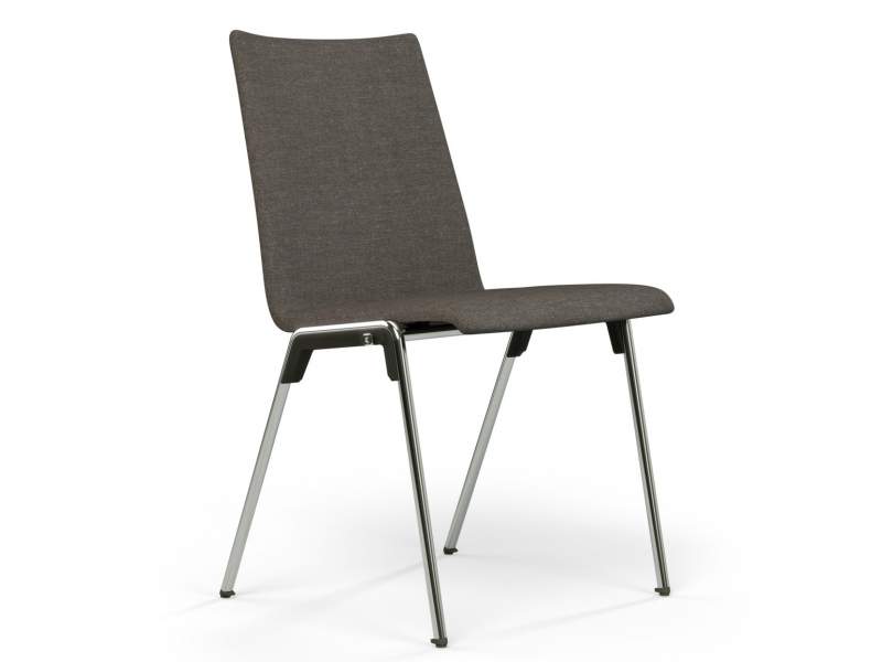 Besucherstuhl grau Besucherstühle ohne Armlehnen Konferenzstuhl stapelbar Cafeteria Stuhl Brunner hero plus 4628