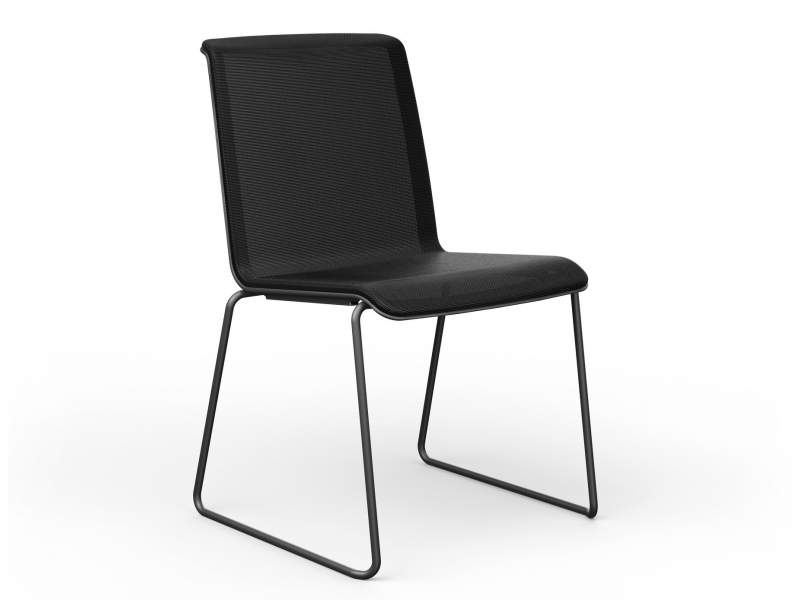 Besucherstuhl schwarz Besucherstühle Kuffengestell Konferenzstuhl Cafeteria Stuhl Brunner hero plus 4619