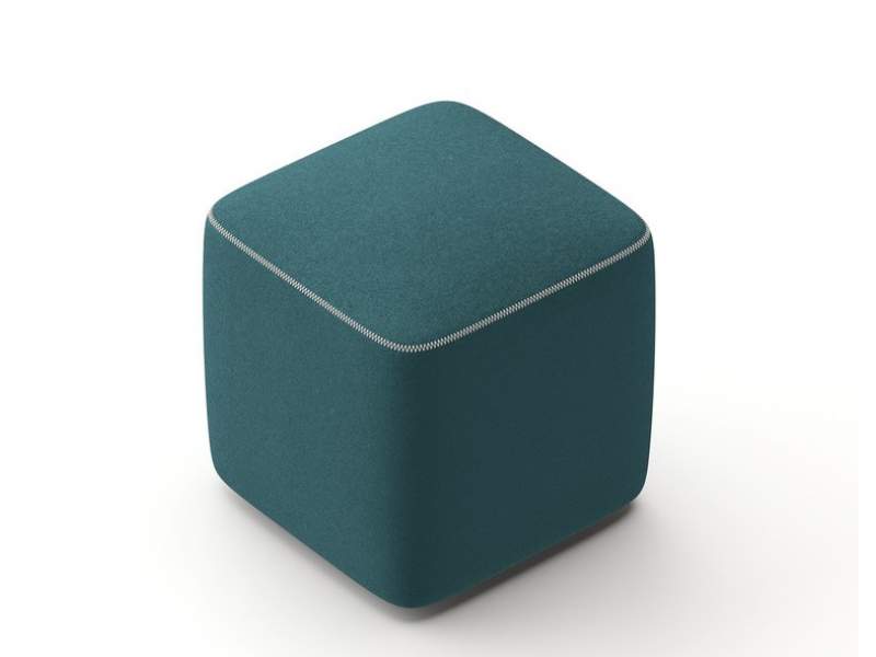 Polsterhocker blau Lounge Hocker Brunner pads
