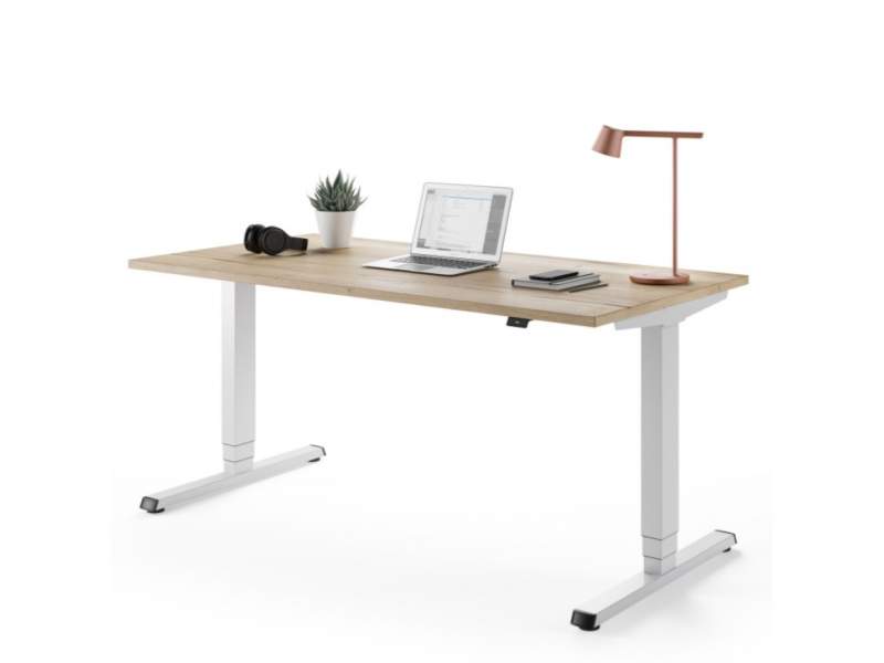 höhenverstellbarer Schreibtisch Holz Bürotisch höhenverstellbar Bürotische Home Office Büro Tisch Assmann Büromöbel Easy