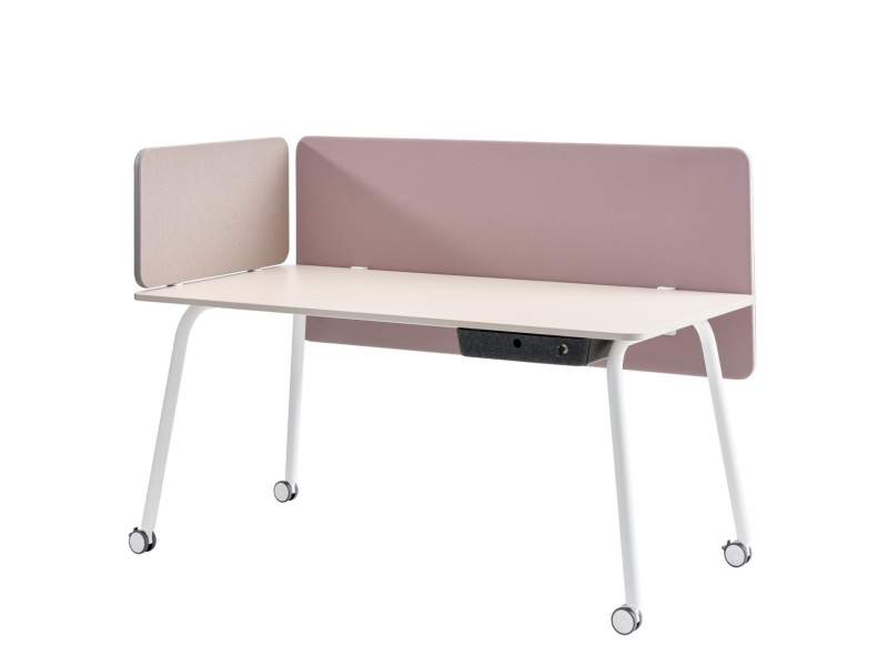 Akustikelemente rosa Tischtrennwand schallabsorb Schreibtisch Sichtschutz Sedus, Akustik Tischelemente easy screen silent
