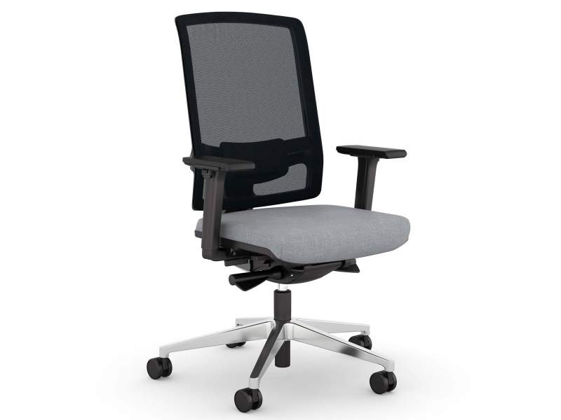 Bürostuhl grau Drehstühle ergonomischer Bürodrehstuhl exklusiv, viasit, F1 Pro Net