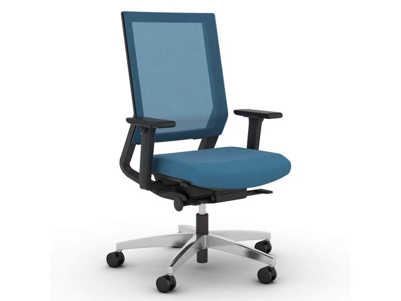 viasit Bürostuhl ergonomisch Bürodrehstuhl blau Drehstühle Büro Netzgewebe viasit Impulse Too