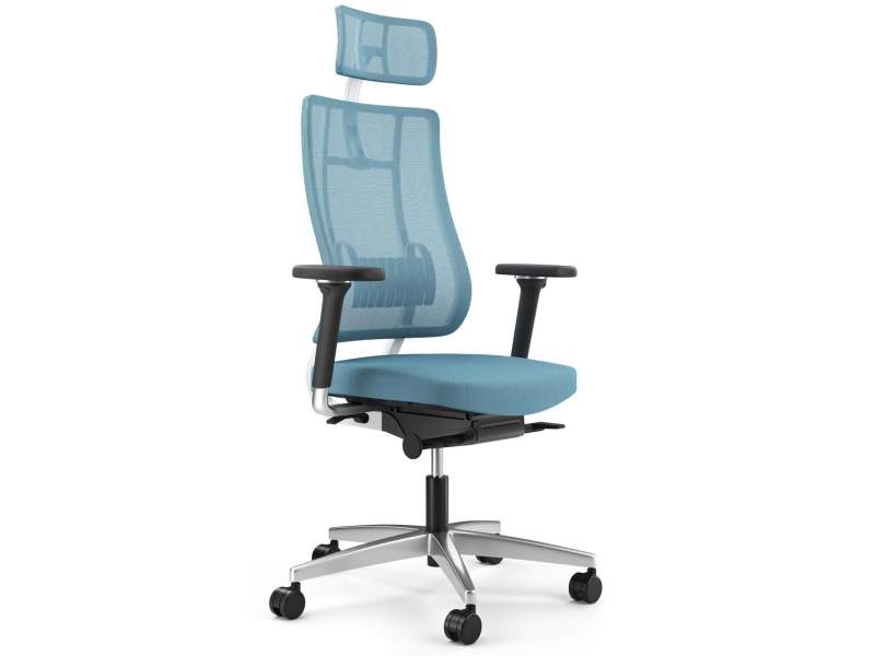 Drehstühle Büro ergonomisch Bürostühle kaufen blau Bürostuhl Netzgewebe Viasit Newback