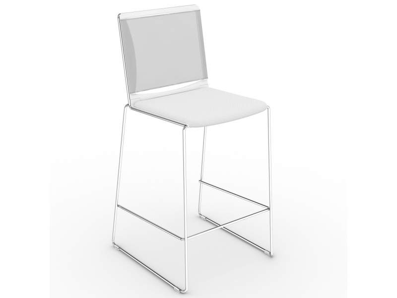 Barhocker weiss viasit, klikit - Barstuhl