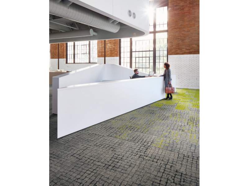 Textiler Bodenbelag Teppichfliesen Interface Sett In Stone
