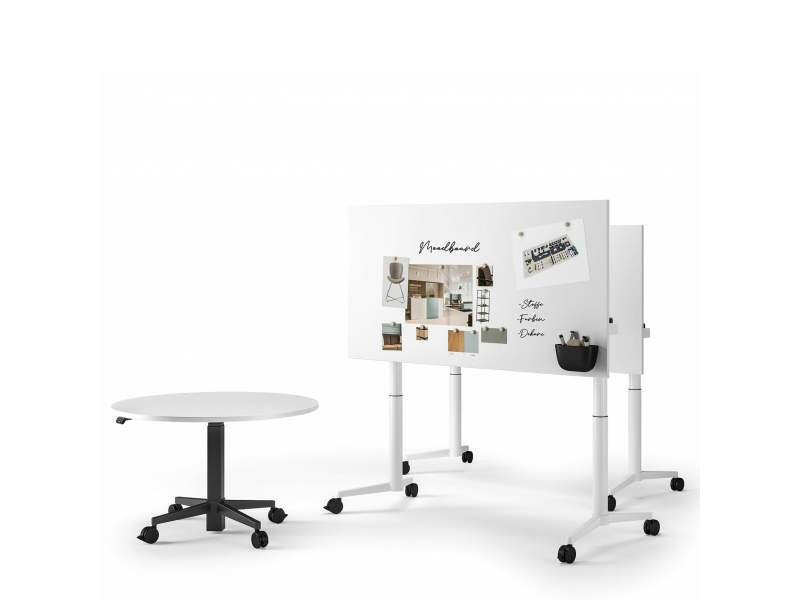 höhenverstellbare Schreibtische Seminartische klappbar Bistrotische mit Rollen Klapptisch fahrbar Whiteboard Assmann Büromöbel TISCHSYSTEM Pontis Hypa
Leiser Motor