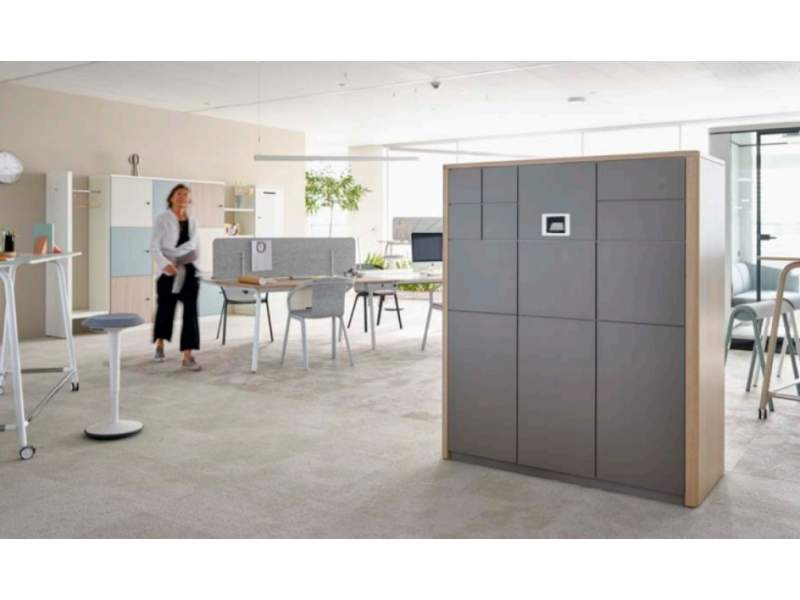 Lockerschrank Büro Schließfächerschrank digital Schließfächeränke Stauraum Sedus s3:hub
