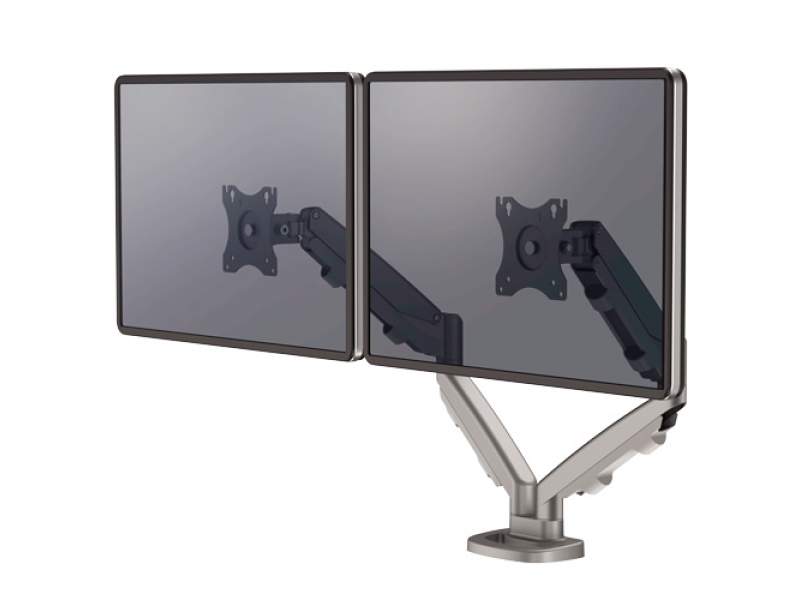 Monitorhalter Tischhalterungen Monitorhalterungen Fellowes Eppa™ Doppel Monitorarm - Silber
