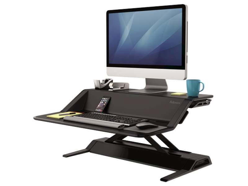 Sitz-Steh-Arbeitsplatz schwarz Fellowes Corsivo™ Sitz-Steh Workstation
Smooth Lift
Gegengewicht-Technologie