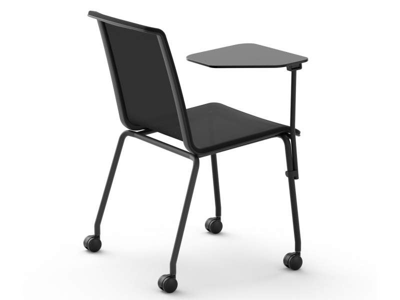Seminarstuhl schwarz Seminarstühle mit Rollen Vierfußstuhl Brunner hero plus