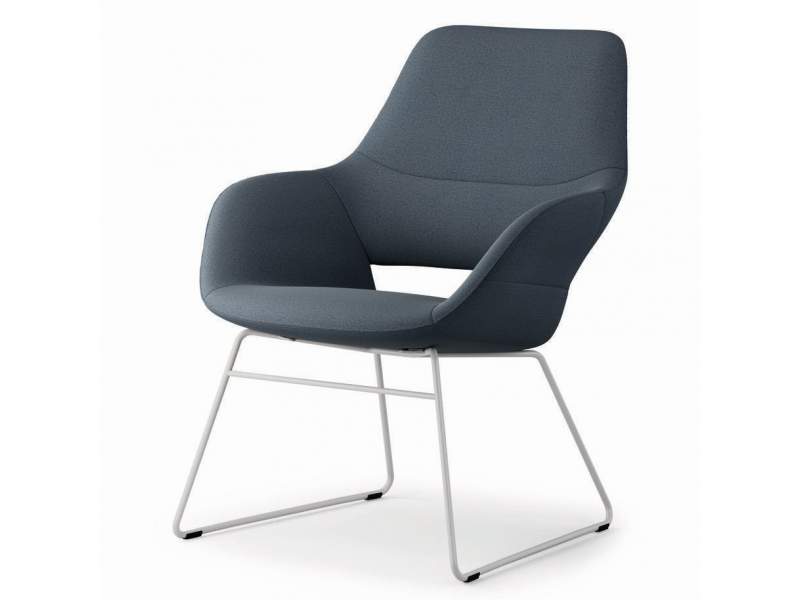 Loungesessel grau Sessel Kuffengestell Wilkhahn Occo Lounge