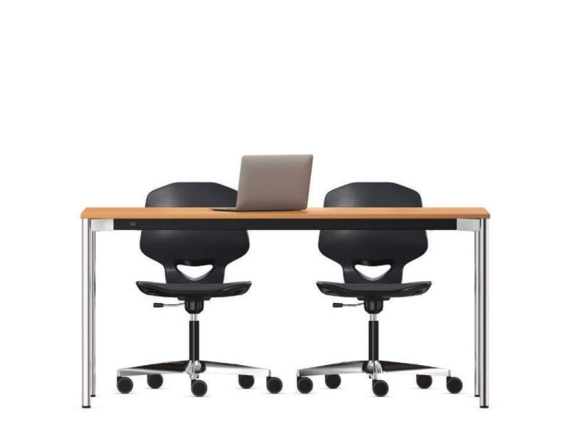 Einzeltisch mit Rundrohrbeinen Schreibtisch Stahl Schreibtische VS Cross-R