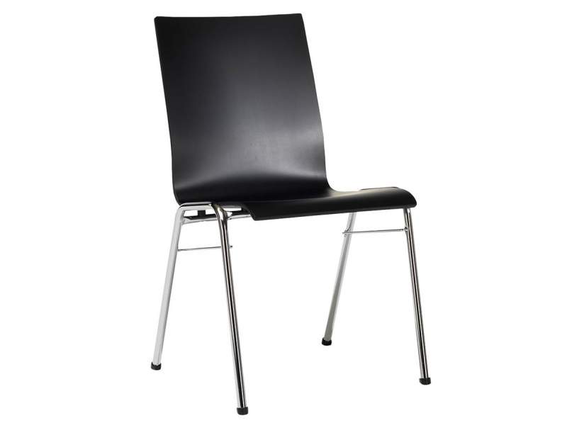 Besucherstuhl schwarz Besucherstühle stapelbar Konferenzstuhl Schulung Konferenzstühle Holzschale Mauser Büro und Objektmöbel Mehrzweckstuhl trendstyle Serie 525/527
